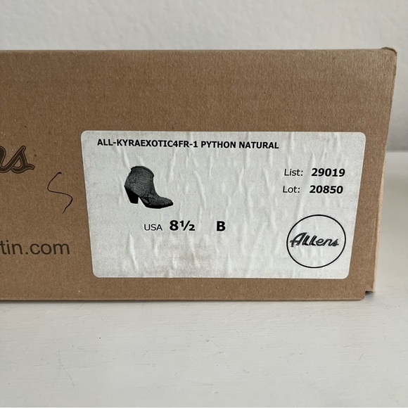 Allens Python Ankle Boots/ Azulado Kyra Almond Toe Boots - Picture 9 of 9